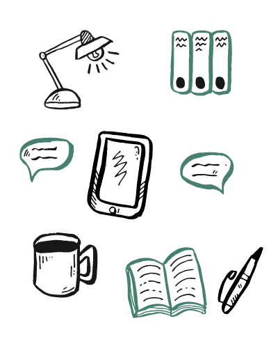 Illustration: Büro, Vernetzung